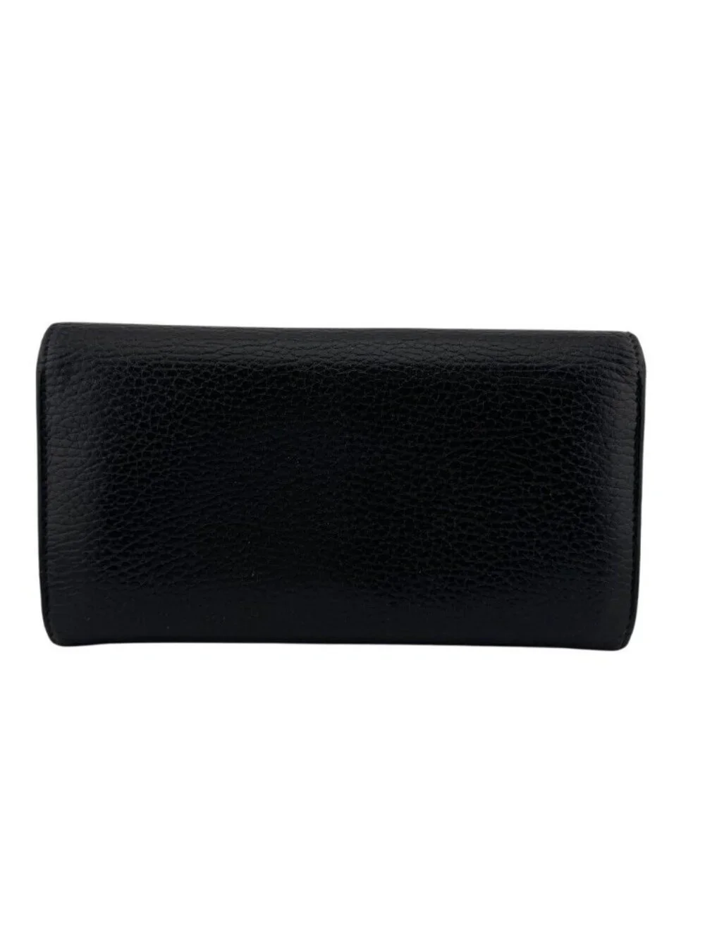 Gucci Continental Wallet GG Marmont Leather Black